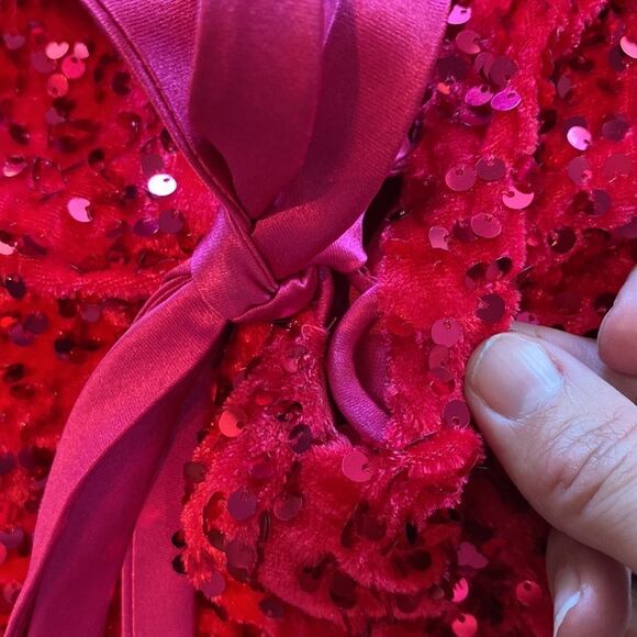 Women’s Pink Short Feather & Sequin One Shoulder Prom Party Dress Size 14 *READ - Picture 16 of 16